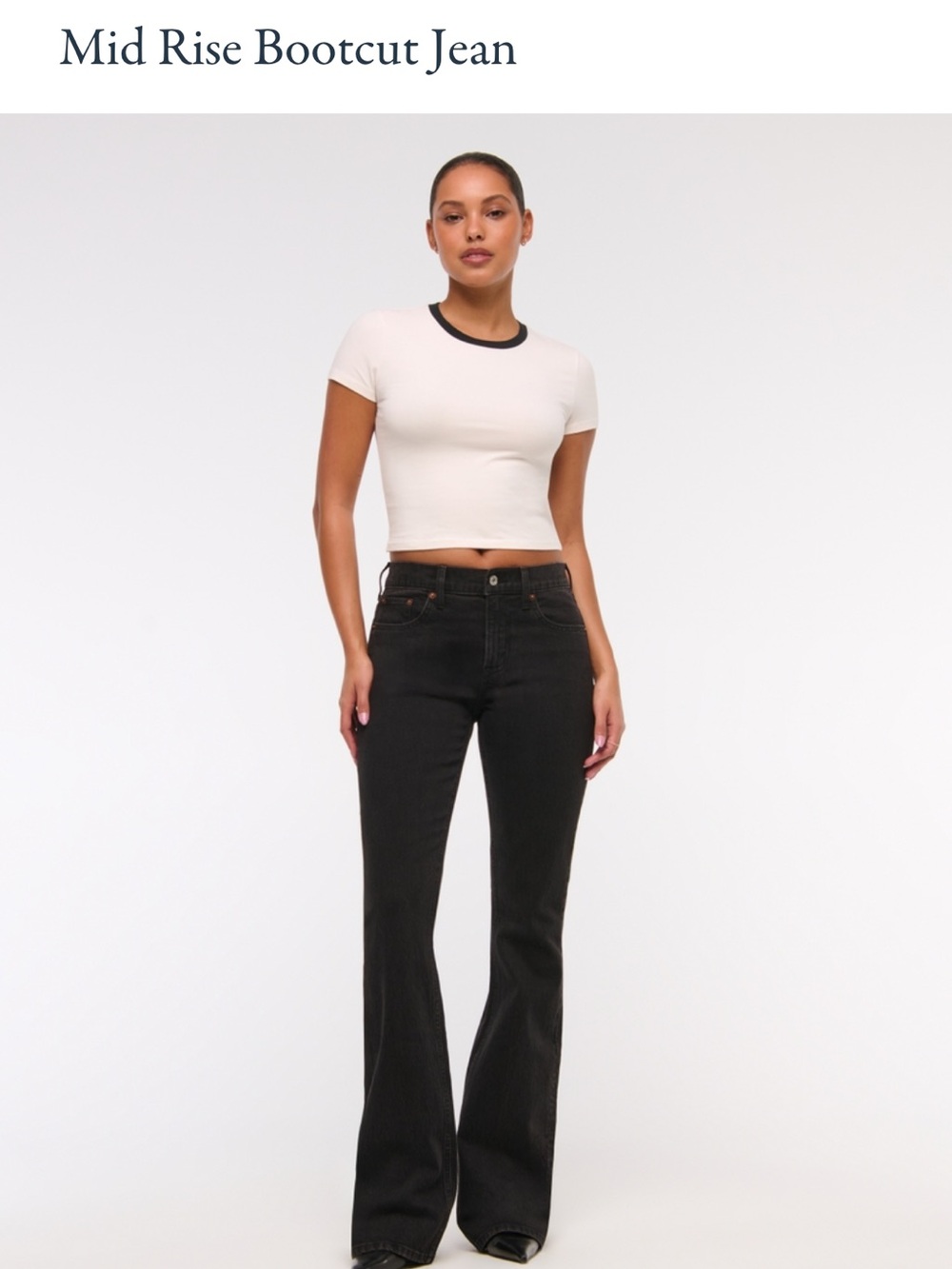 A & F curve love mid rise bootcut Jean